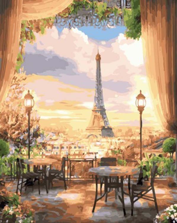 Картина по номерам «Панорама Парижа»