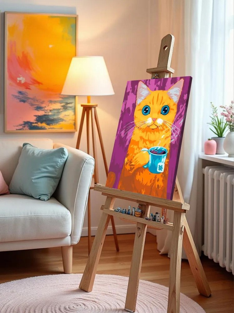 Картина по номерам «Любитель чая» — картинка 9