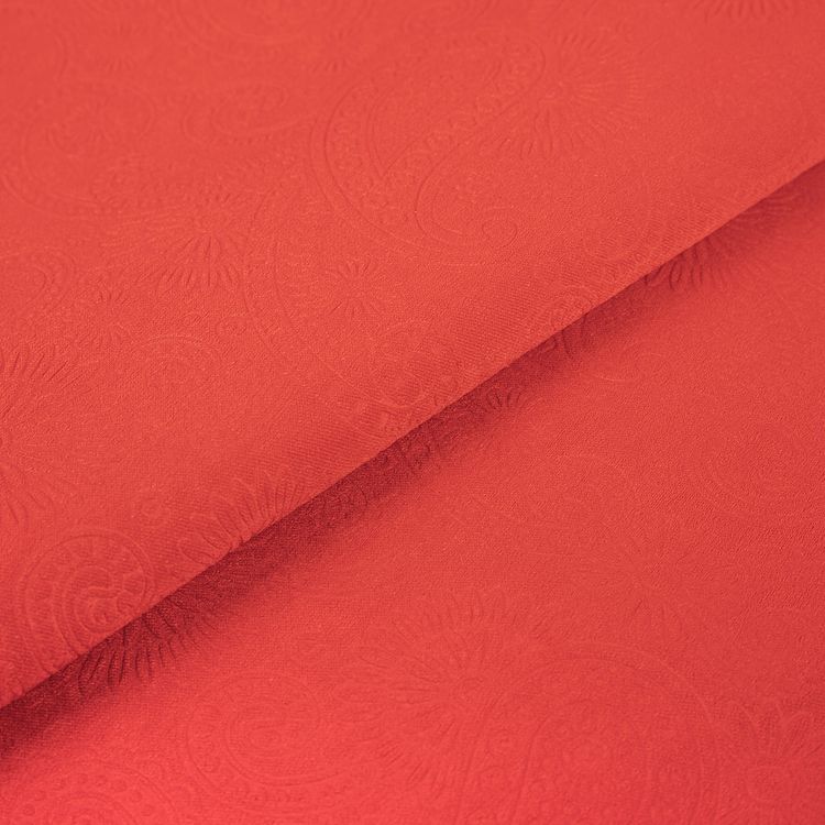 Ткань блузочная «Жаккардовый шифон», 200 г/м2, 1,5 м х 150 см, цвет: красный, Gamma