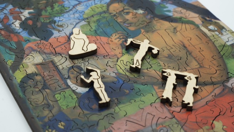 Деревянные пазлы DAVICI «Женщина, держащая плод» Поля Гогена — картинка 7