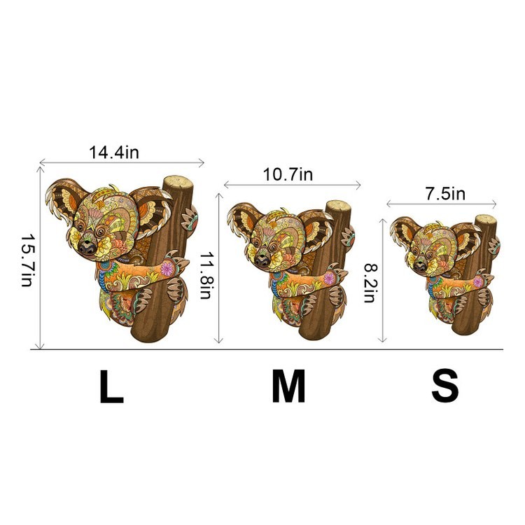 Деревянные пазлы «Милая Коала M», Woodbests — картинка 3