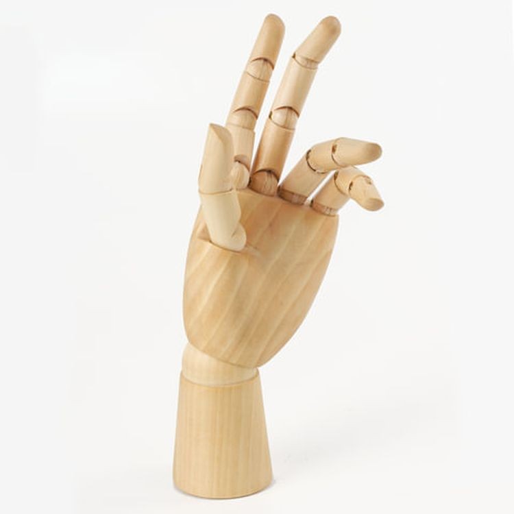 Манекен художественный «Рука», высота 25 см., женская левая, дерево, BRAUBERG ART CLASSIC — картинка 2