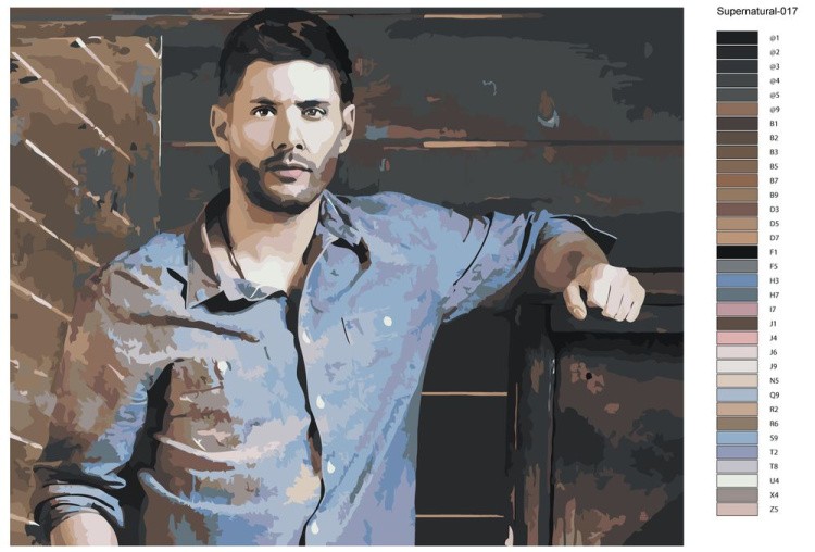 Картина по номерам «Сверхъестественное: Дин Винчестер - Дженсен Эклс 3» — картинка 2