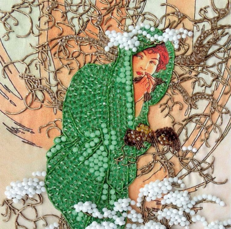 Набор вышивки хрустальными камнями «Зима» — картинка 3