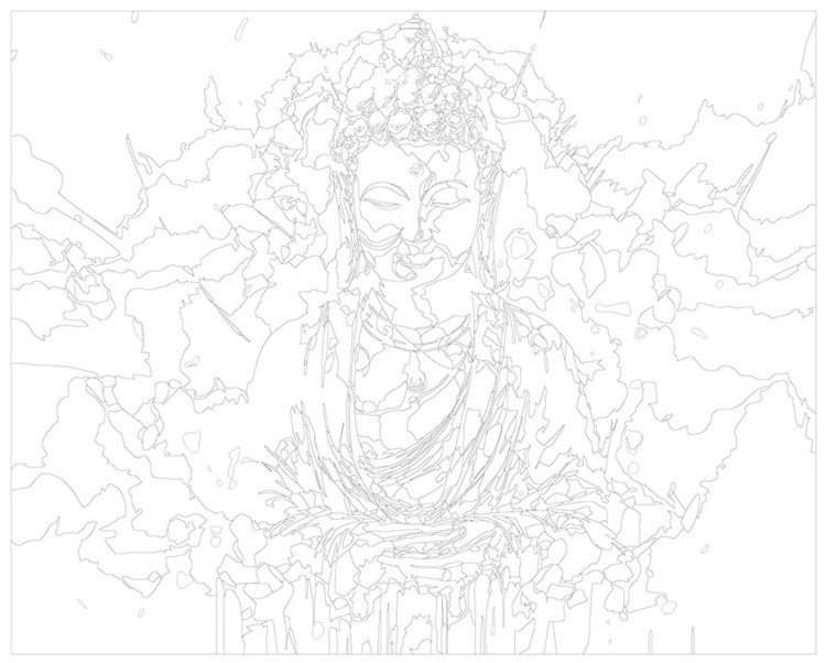 Картина по номерам «Буддизм: Умиротворенный Будда» — картинка 3