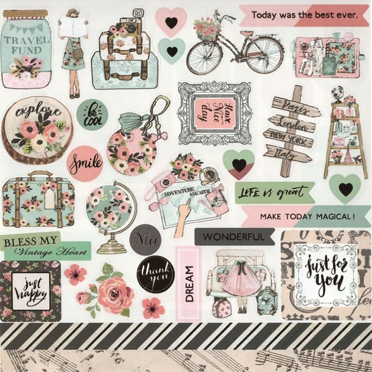 Набор бумаги для скрапбукинга «Ночные фиалки» 30,5x30,5 см — картинка 4