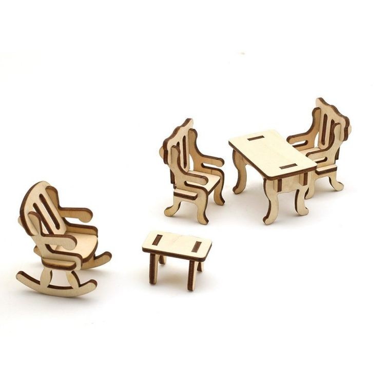 Набор мебели в деревянной коробке — картинка 2