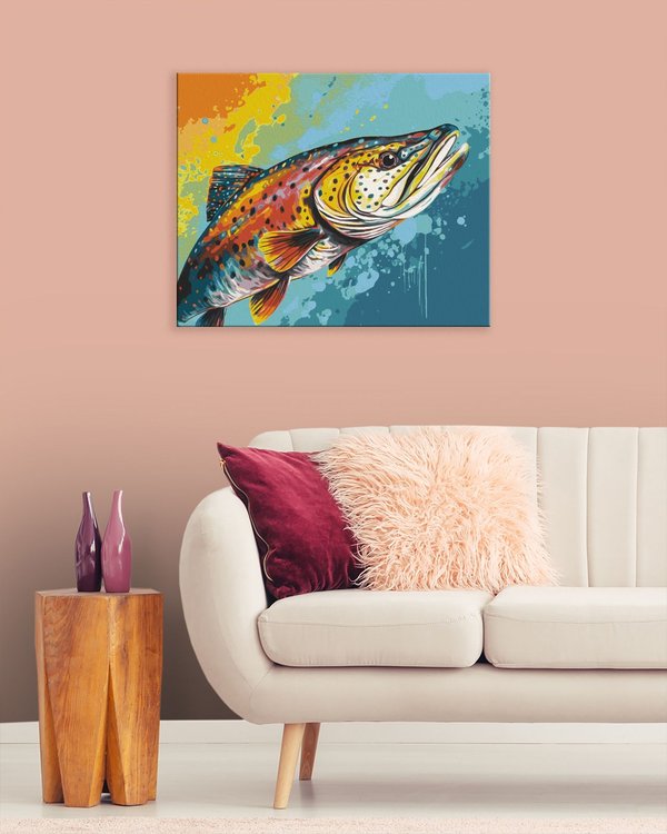 Картина по номерам «Радужная щука» — картинка 3