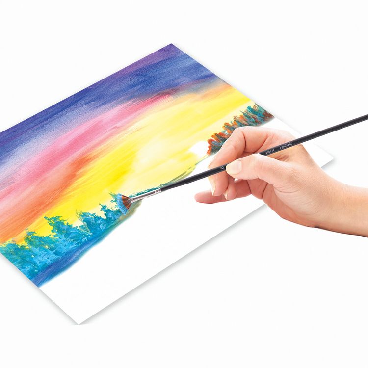 Кисть художественная профессиональная Art Classic, синтетика мягкая, веерная, № 0, длинная ручка, Brauberg — картинка 6