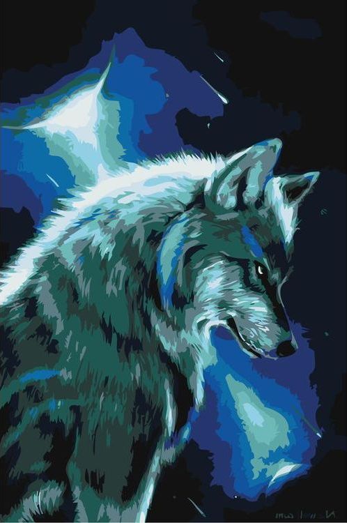 Картина по номерам «Волк-одиночка»