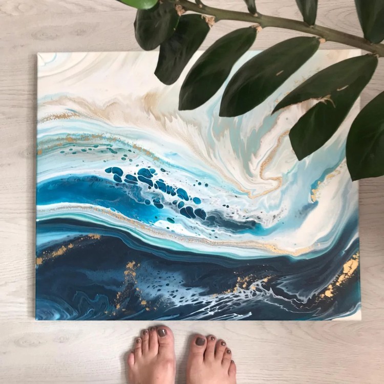 Pouring medium для рисования в технике FLUIDART, 1000 мл, Craftsmen.store — картинка 4