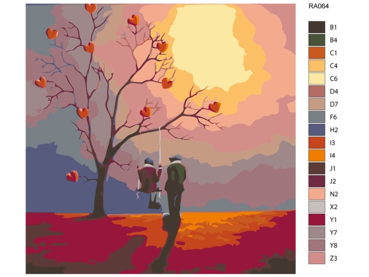 Картина по номерам «Свидание на закате» — картинка 2