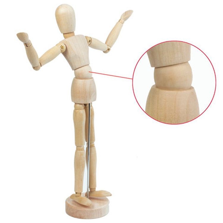 Манекен человека художественный женский, дерево, высота 30 см, BRAUBERG ART CLASSIC — картинка 4