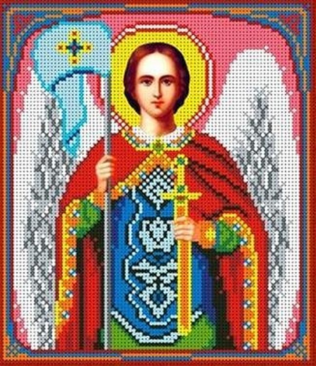 Рисунок на ткани «Святой Михаил»