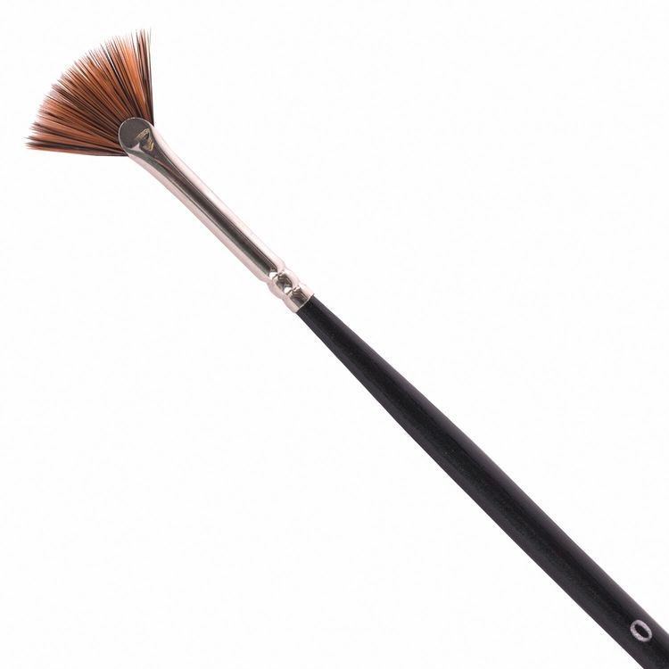 Кисть художественная профессиональная Art Classic, синтетика мягкая, веерная, № 0, длинная ручка, Brauberg — картинка 3