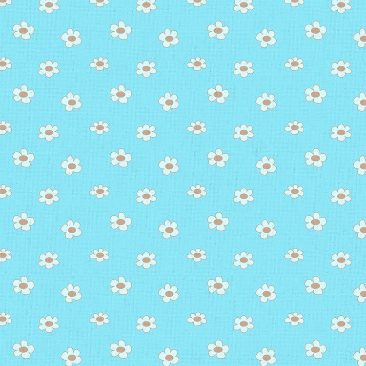 Ткань для пэчворка «БАБУШКИН СУНДУЧОК», 50x55 см, 140 г/м2, 100% хлопок, цвет: БС-41 ромашки, голубой, Peppy
