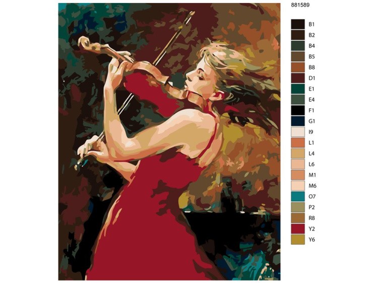 Картина по номерам «Скрипачка» — картинка 2