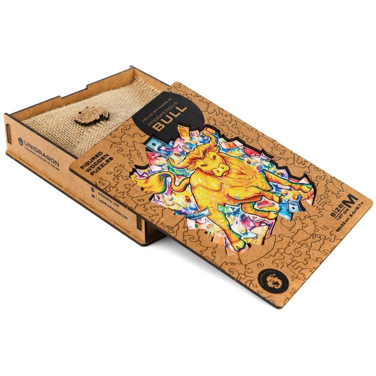 Деревянный пазл Unidragon «Процветающий бык», размер M (А4) — картинка 13