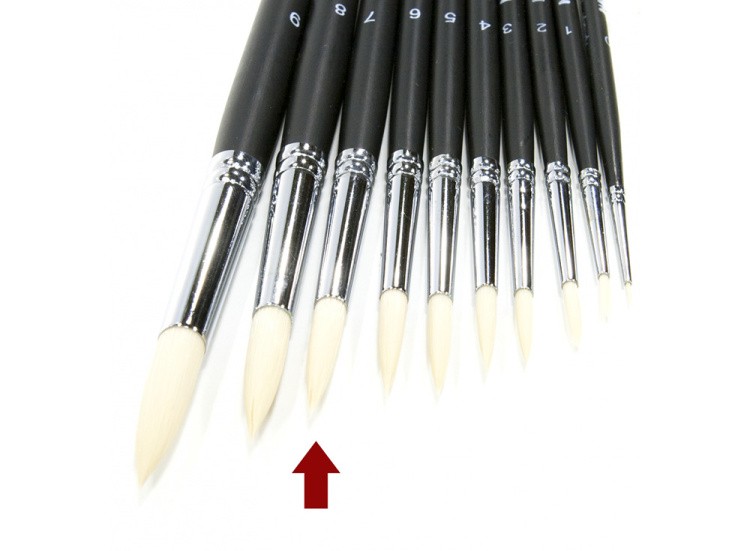 Кисть синтетическая «Зима» круглая №7 — картинка 2