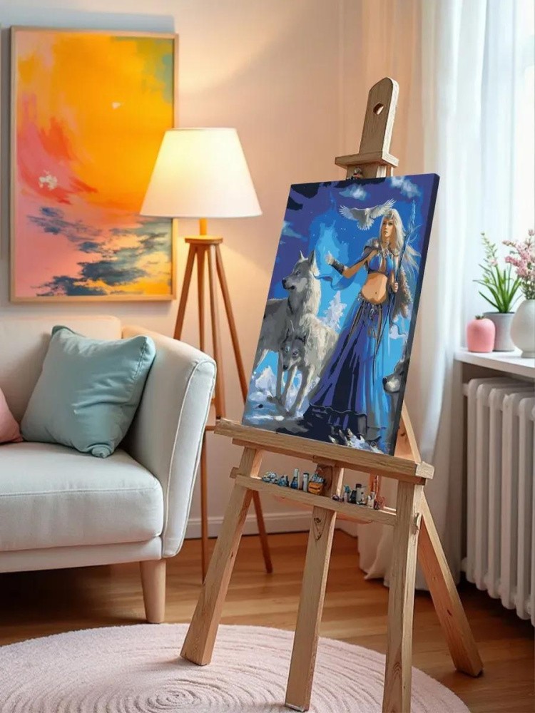 Картина по номерам «Повелительница волков» — картинка 9