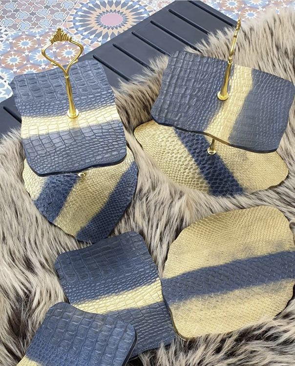 Молд №462 Поднос Кожа змеи (26 см) 1 шт., Art Blong — картинка 2