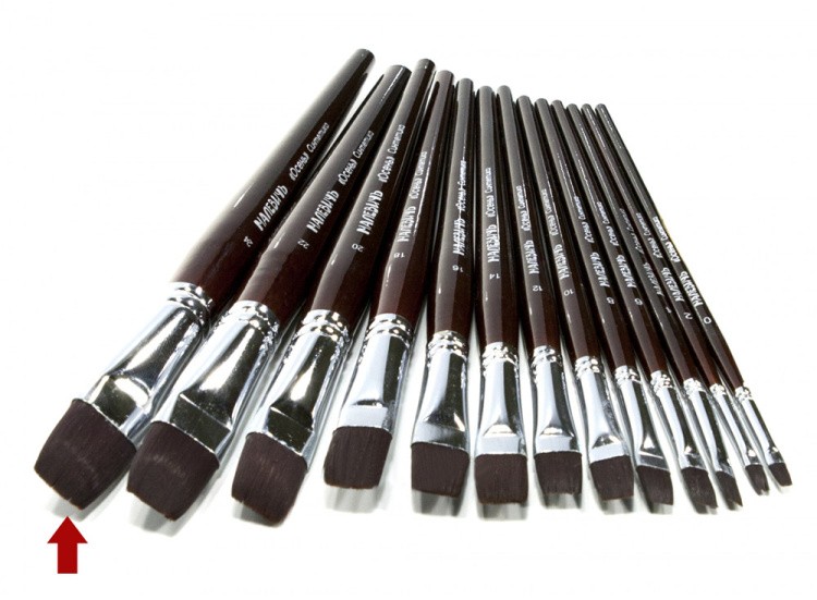 Кисть синтетическая «Осень» плоская №24 — картинка 2