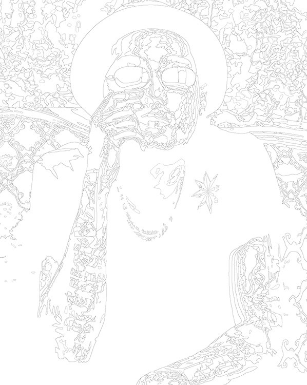 Картина по номерам «Скриптонит рэпер Адиль: портрет на диване» — картинка 3