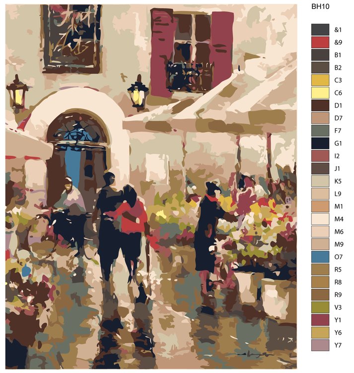 Картина по номерам «Цветочная улица» — картинка 2