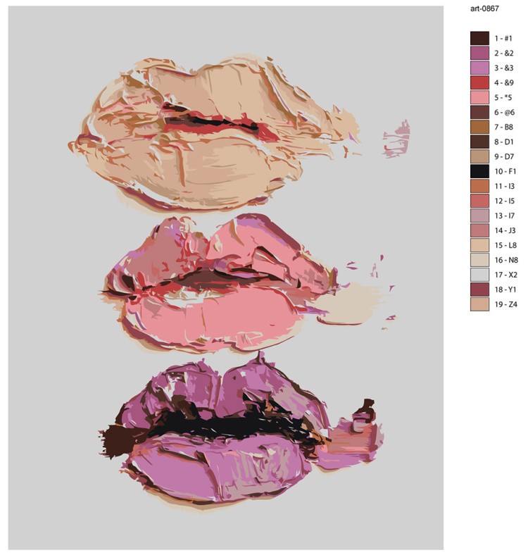 Картина по номерам Женские губы минимализм арт — картинка 2