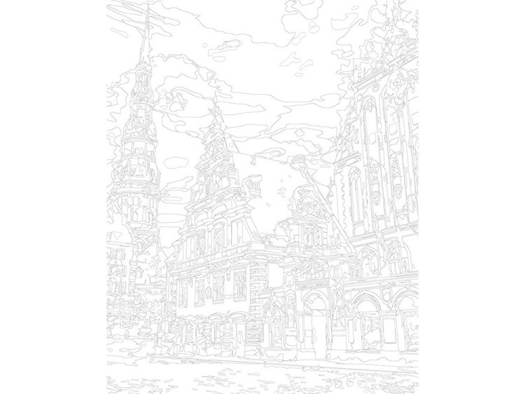 Картина по номерам «Ратушная площадь. Рига» — картинка 3