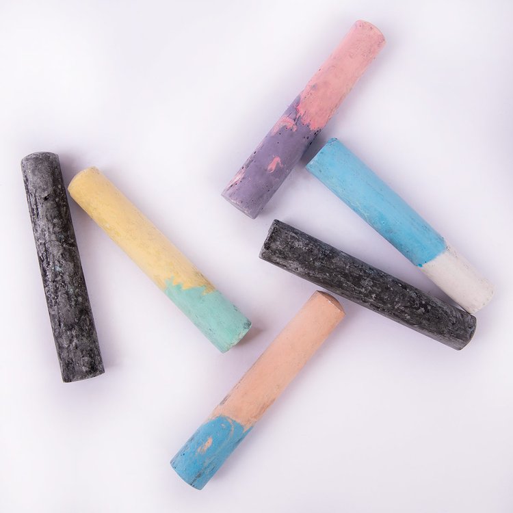 Мелки для рисования, меланжевые цвета «Играй», 5 цв., 6 шт. — картинка 2