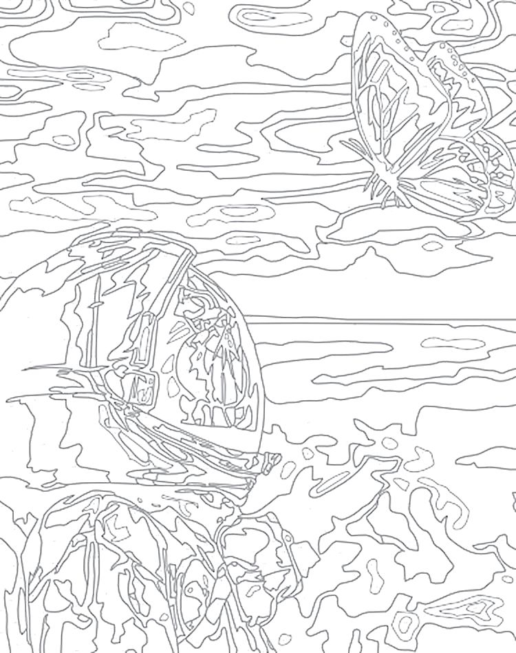 Картина по номерам «Космонавт с бабочкой» — картинка 2