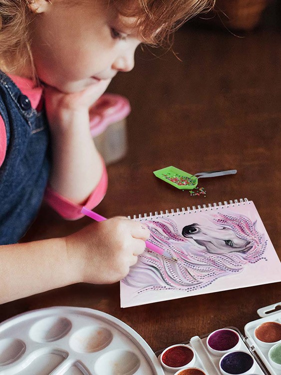 Алмазная мозаика - тетрадь «Сияние ветра», клетка 48 листов — картинка 3