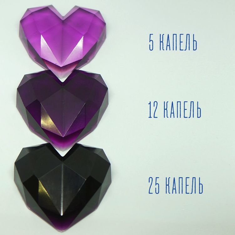 Прозрачный тонер для эпоксидной смолы фиолетовый, 10мл — картинка 2