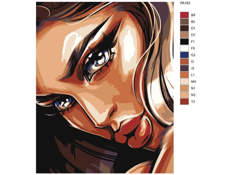 Картина по номерам «Взгляд» — картинка 2