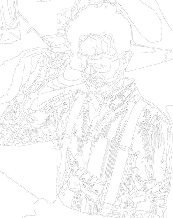 Картина по номерам «Рэпер ЛСП LSP: Олег в рубашке» — картинка 3