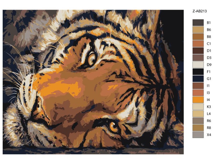 Картина по номерам «Тигриное спокойствие» — картинка 2