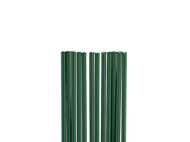 Проволока флористическая в оплётке PGW-0.55 цвет: №01 зеленый d 0.55 мм, 30 шт., Blumentag