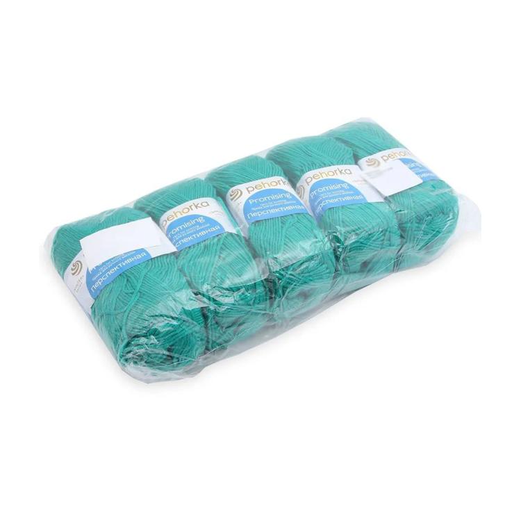 Пряжа Пехорка Перспективная (1407), изумрудный город, 5 шт. по 100 г — картинка 3