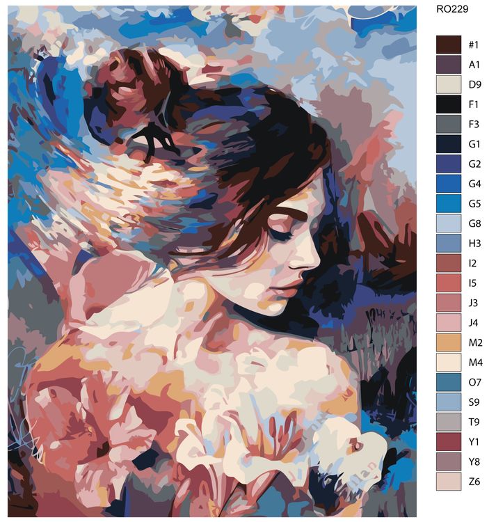 Картина по номерам «Нежная девушка» — картинка 2