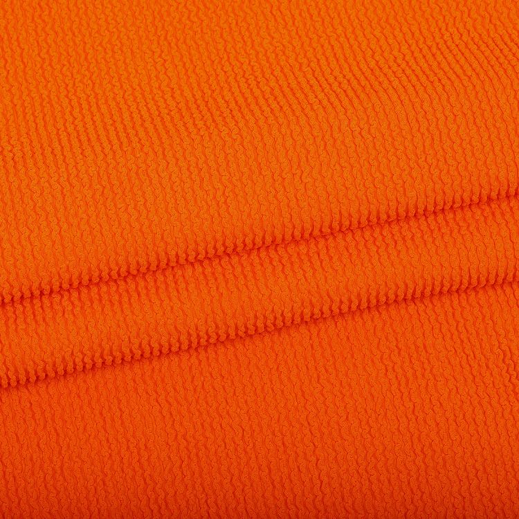 Ткань трикотажная Бифлекс жатка, 3 м, ширина 80 см, 490 г/м², цвет: 13 ярко-оранжевый, TBY — картинка 5