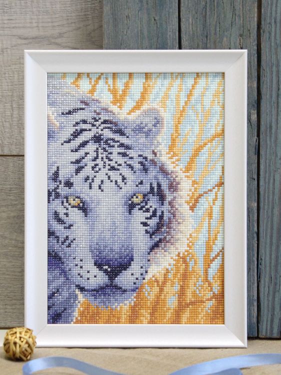 Алмазная вышивка «Снежный тигр» — картинка 2