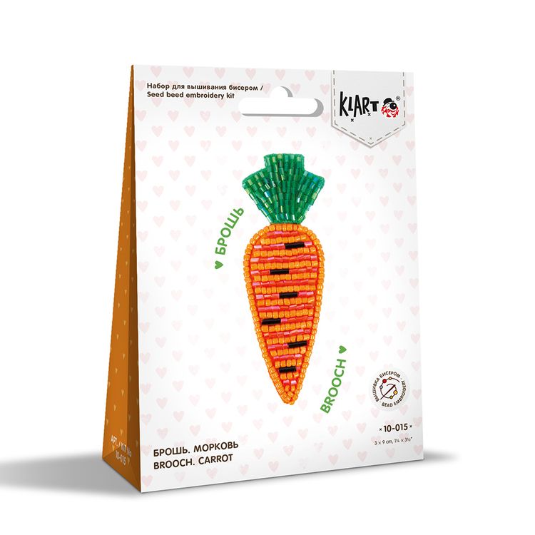 Набор вышивки бисером «Брошь. Морковь» — картинка 4