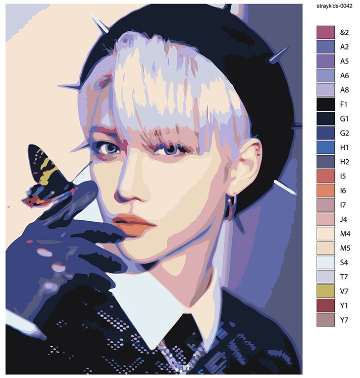 Картина по номерам «Stray Kids Стрей Кидс KPOP кпоп: Феликс» — картинка 2