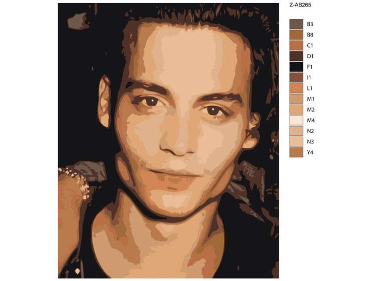 Картина по номерам «Джонни Депп 4» — картинка 2