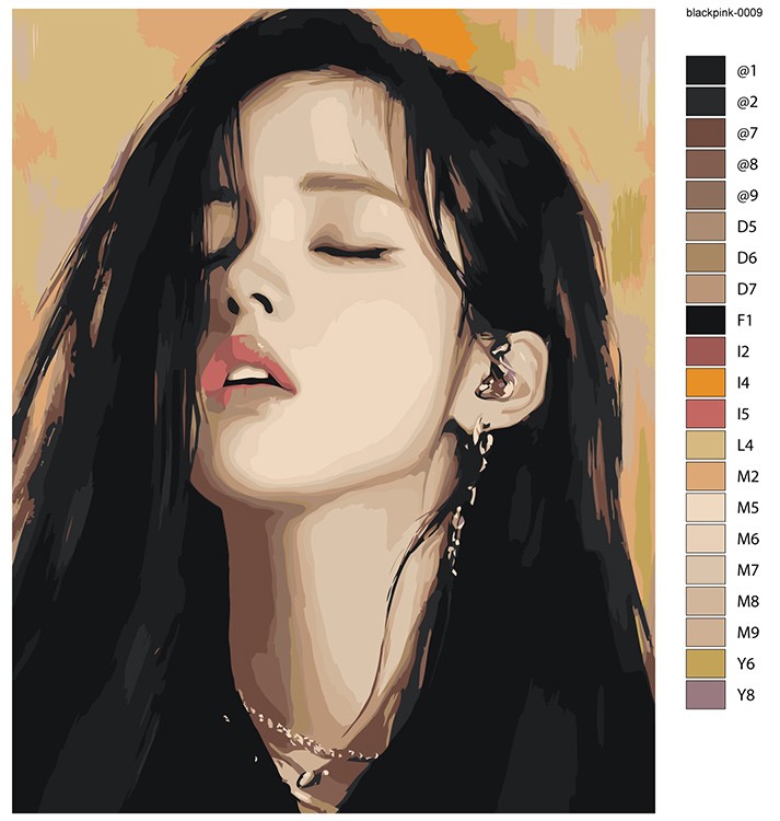 Картина по номерам «K-POP кпоп BlackPink: Ким Джису арт» — картинка 2