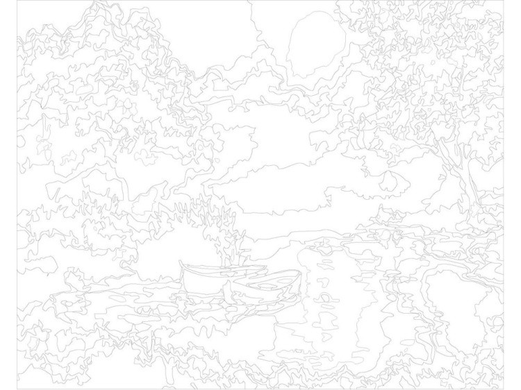 Картина по номерам «Лодки в лесу» — картинка 3