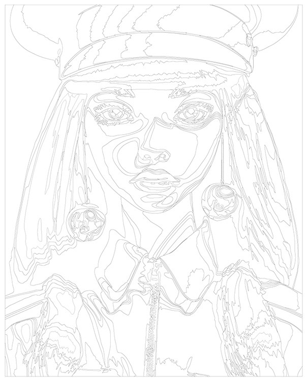 Картина по номерам «Девушка в военной форме 2» — картинка 3