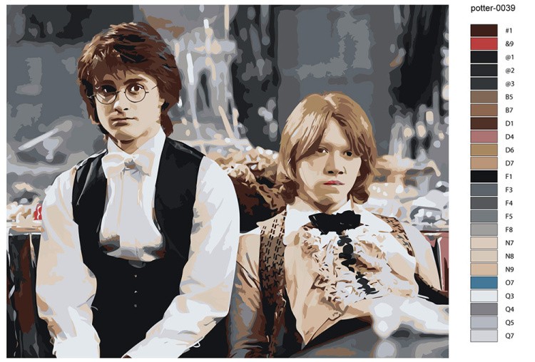 Картина по номерам «Гарри Поттер: бал, Рон Уизли, Кубок огня» — картинка 2