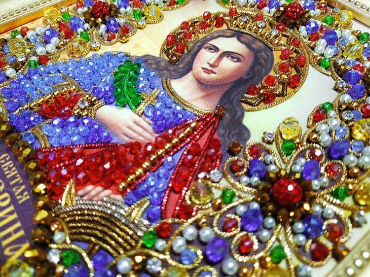 Набор вышивки хрустальными камнями «Святая Екатерина» — картинка 6